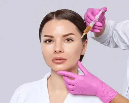 Illustration of a facial treatment